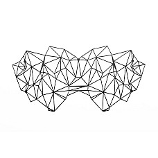 Маска на лицо Bijoux Indiscrets - Kristine Mask, виниловая, клеевое крепление, без завязок