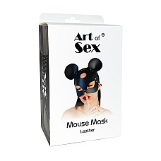 Кожаная маска мышки Art of Sex - Mouse Mask, цвет Белый