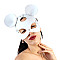 Кожаная маска мышки Art of Sex - Mouse Mask, цвет Белый