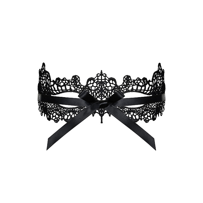 Кружевная маска Obsessive A701 mask, единый размер, черная