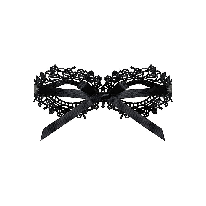 Кружевная маска Obsessive A710 mask, единый размер, черная
