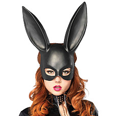 Пластиковая маска кролика Leg Avenue Masquerade Rabbit Mask, черная, One Size, на резинке