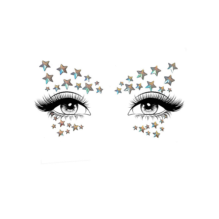 Украшение-звездочки для тела Leg Avenue Celeste face jewels sticker, наклейки, светятся в темноте