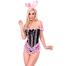 Вушка зайки Leg Avenue Bendable Marabou Trimmed Satin Bunny Ears Pink