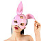 Кожаная маска Зайки Art of Sex - Bunny mask, цвет Розовый