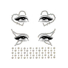 Набор страз-украшений для тела Leg Avenue Ayla face jewel sticker, наклейки, светятся в темноте