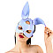 Кожаная маска Зайки Art of Sex - Bunny mask, цвет Лавандовый