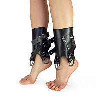 Поножи-манжеты для подвеса за ноги Art of Sex – Leg Cuffs For Suspension, черные, натуральная кожа