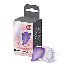 Набір менструальних чаш Fun Factory FUN CUP EXPLORE KIT, 2 шт, Multicolored Violet, об’єми 20 та 30 мл