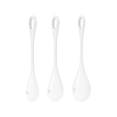 Набір йоні намистин Satisfyer Yoni Power 1 White, діаметр 2-2,5-3см, вага 22-46-74гр