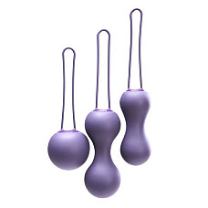 Набор вагинальных шариков Je Joue - Ami Purple, диаметр 3,8-3,3-2,7см, вес 54-71-100гр + подарок косметичка