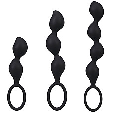 Набор анальных игрушек Doc Johnson Mood Naughty Contour Beads Trainer Set