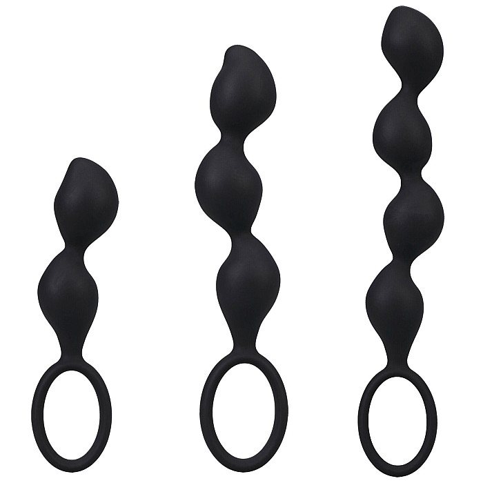 Набір анальних іграшок Doc Johnson Mood Naughty Contour Beads Trainer Set