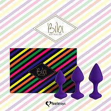 Набор силиконовых анальных пробок FeelzToys - Bibi Butt Plug Set 3 pcs Purple
