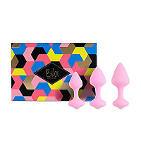 Набор силиконовых анальных пробок FeelzToys - Bibi Butt Plug Set 3 pcs Pink
