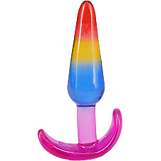Набор анальных пробок Doc Johnson Crystal Jellies - Anal Trainer Set - Rainbow