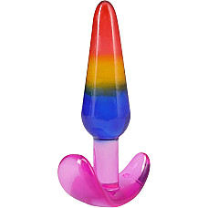 Набор анальных пробок Doc Johnson Crystal Jellies - Anal Trainer Set - Rainbow