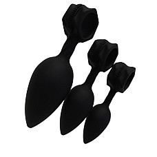 Набор анальных пробок Bathmate Anal Training Plugs, диаметр 2,5см - 3,1см - 3,8см