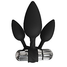 Набор анальных вибропробок Bathmate Anal Training Plugs VIBE, диаметр 2,5см - 3,1см - 3,8см