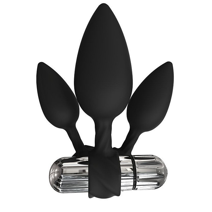 Набор анальных вибропробок Bathmate Anal Training Plugs VIBE, диаметр 2,5см - 3,1см - 3,8см