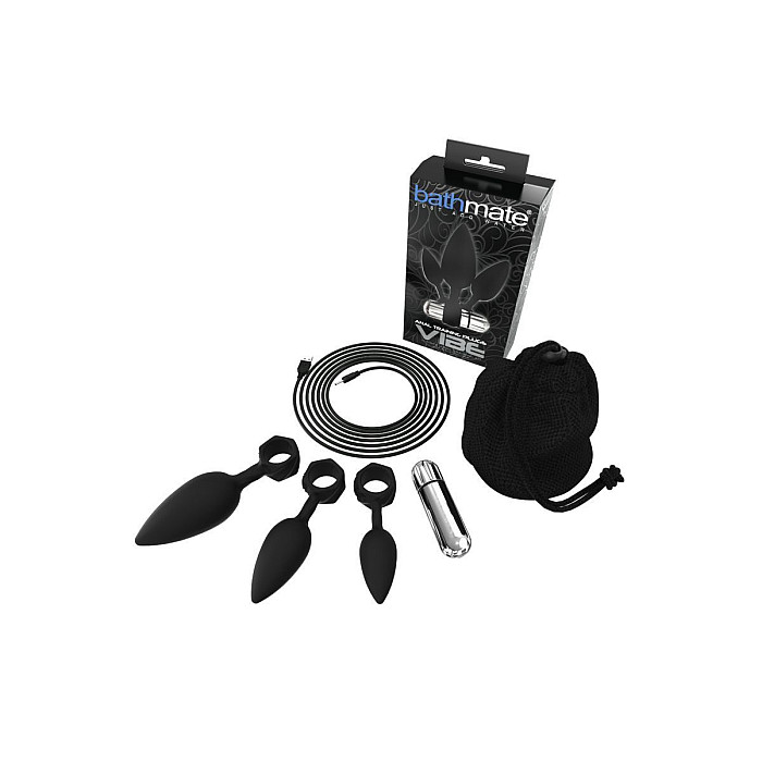 Набор анальных вибропробок Bathmate Anal Training Plugs VIBE, диаметр 2,5см - 3,1см - 3,8см
