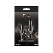 Набор анальных пробок NS Novelties Rear Assets - Tapered Trainer Kit - Gunmetal - Black