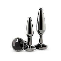 Набір анальних пробок NS Novelties Rear Assets - Tapered Trainer Kit - Gunmetal - Black