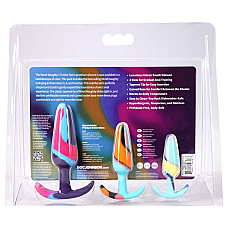 Набор анальных пробок Doc Johnson Mood Naughty 1 Kaleidoscope Trainer Set