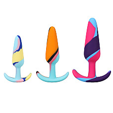Набор анальных пробок Doc Johnson Mood Naughty 1 Kaleidoscope Trainer Set