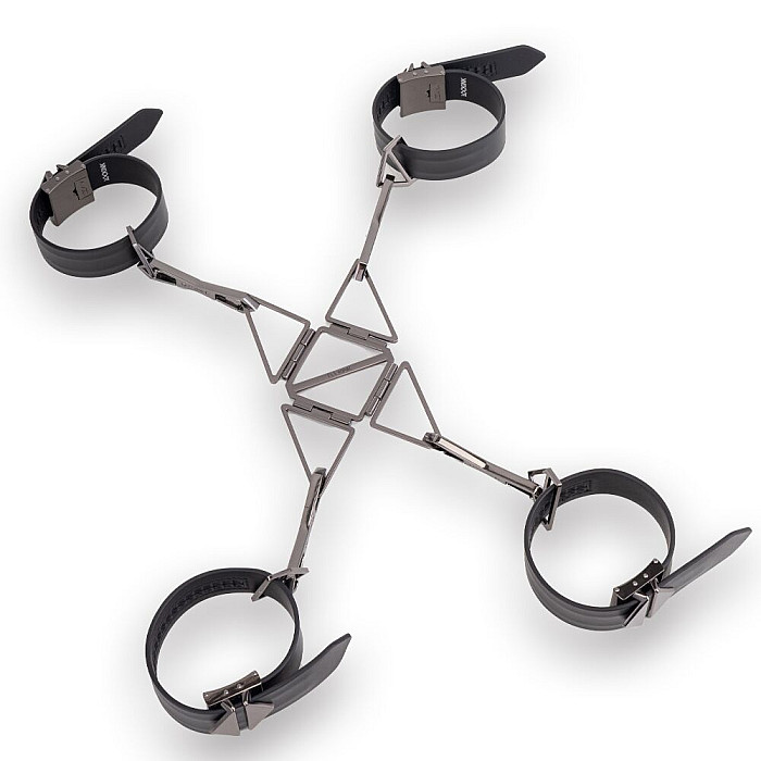 БДСМ-набор LOCKINK Bondage & Restraint Set, черный, натуральная кожа, фиксаторы, маска, кляп
