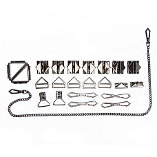 БДСМ-набор LOCKINK Bondage & Restraint Set, черный, натуральная кожа, фиксаторы, маска, кляп