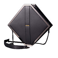 Сумка для секс-игрушек LOCKINK Mysterious Square Kink Bag, черная, набор для бондажа в комплекте