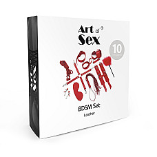 Набор BDSM Art of Sex – Set Leather, 10 предметов, черный, натуральная кожа