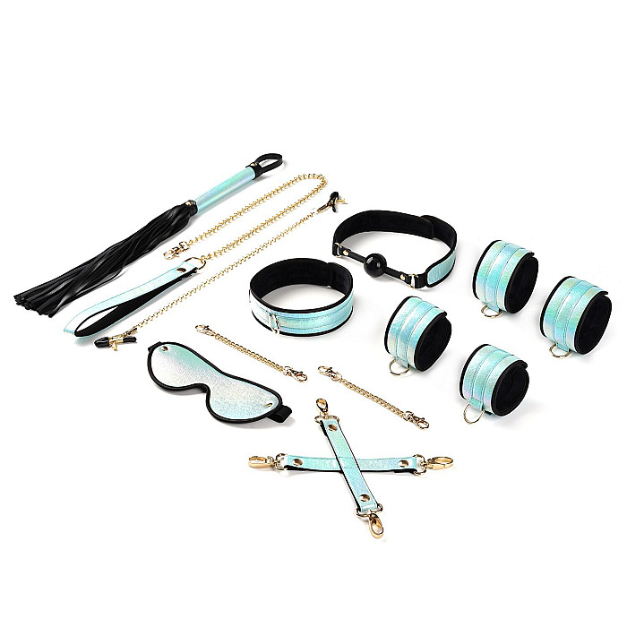 БДСМ-набор Liebe Seele Vivid Sky 8 Pieces Set, 8 аксессуаров, экокожа на бархатной основе