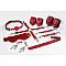 Набір Feral Feelings BDSM Kit 7 Red, наручники, поножі, конектор, маска, падл, кляп, затискачі