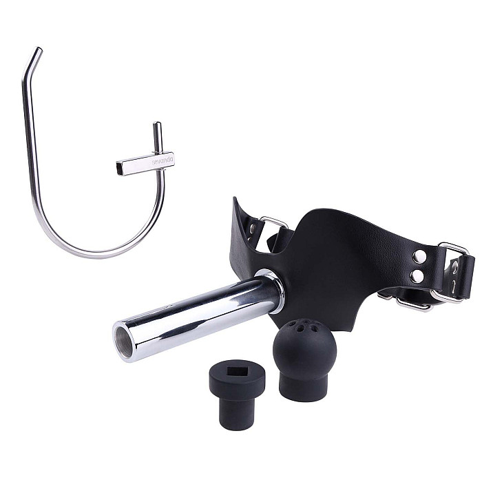 Набор для доминирования LOCKINK SEVANDA Objectification Bathroom Set, маска и 4 насадки