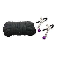 Набор MAI BDSM STARTER KIT Nº 75 Leopard: плеть, кляп, наручники, маска, ошейник, веревка, зажимы