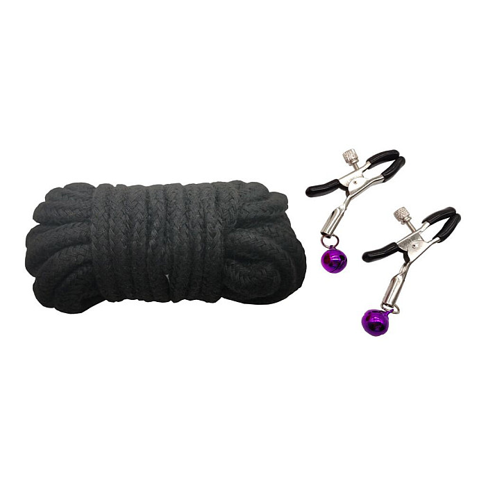 Набор MAI BDSM STARTER KIT Nº 75 Leopard: плеть, кляп, наручники, маска, ошейник, веревка, зажимы