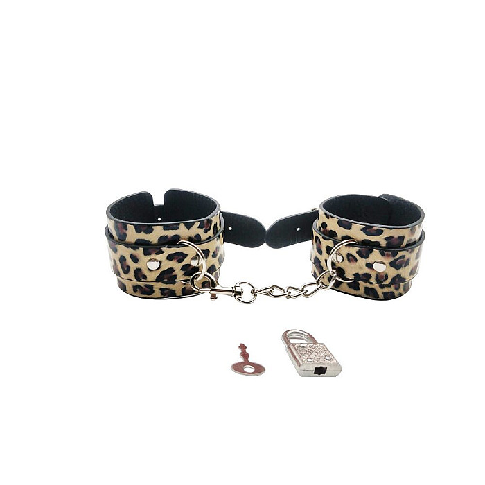 Набор MAI BDSM STARTER KIT Nº 75 Leopard: плеть, кляп, наручники, маска, ошейник, веревка, зажимы