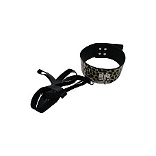 Набор MAI BDSM STARTER KIT Nº 75 Leopard: плеть, кляп, наручники, маска, ошейник, веревка, зажимы