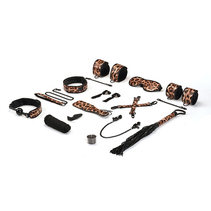 БДСМ-набор Liebe Seele Leopard Print 13pcs set, 13 предметов