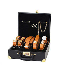 БДСМ-набор LOCKINK Moonlight Treasure Chest, коричневый, натуральная кожа