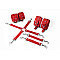Набір для БДСМ 3 в 1 Feral Feelings BDSM Kit 3 Red, red, наручники, поножі, хрестовина