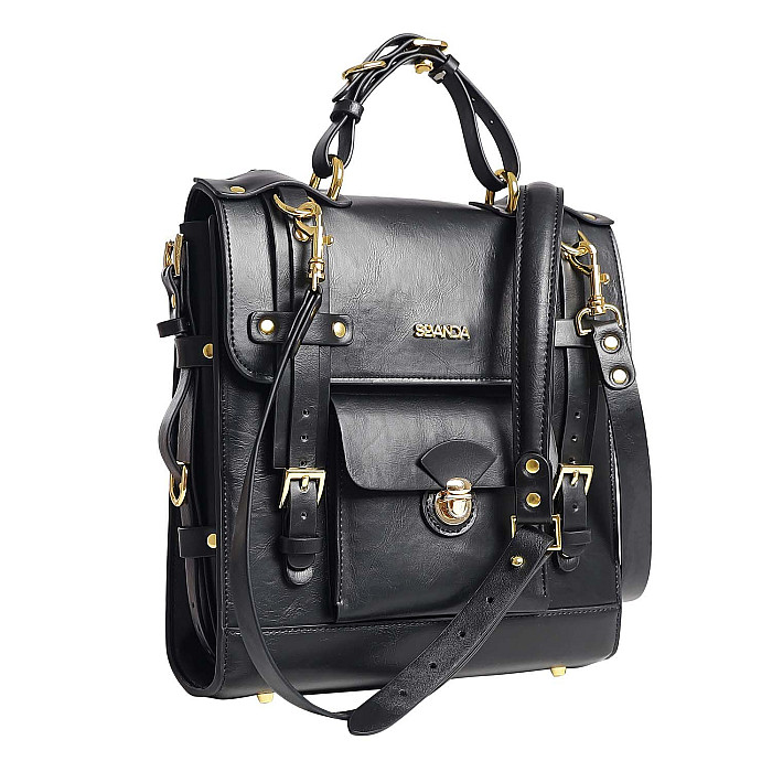 Сумка-трансформер для хранения секс-игрушек LOCKINK Detachable JK Bag, черная, ПВХ