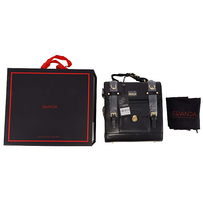 Сумка-трансформер для хранения секс-игрушек LOCKINK Detachable JK Bag, черная, ПВХ