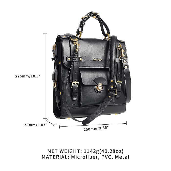 Сумка-трансформер для хранения секс-игрушек LOCKINK Detachable JK Bag, черная, ПВХ