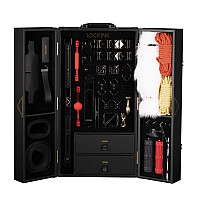 БДСМ-набор LOCKINK All-in-1 BDSM Play Kit, черный, ремни, маска, кляпы, анальные пробки, свечи