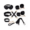 Набор Liebe Seele Stary Nights 7pcs Bondage Kit, фиксаторы, ошейник с поводком, кляп, флоггер, маска