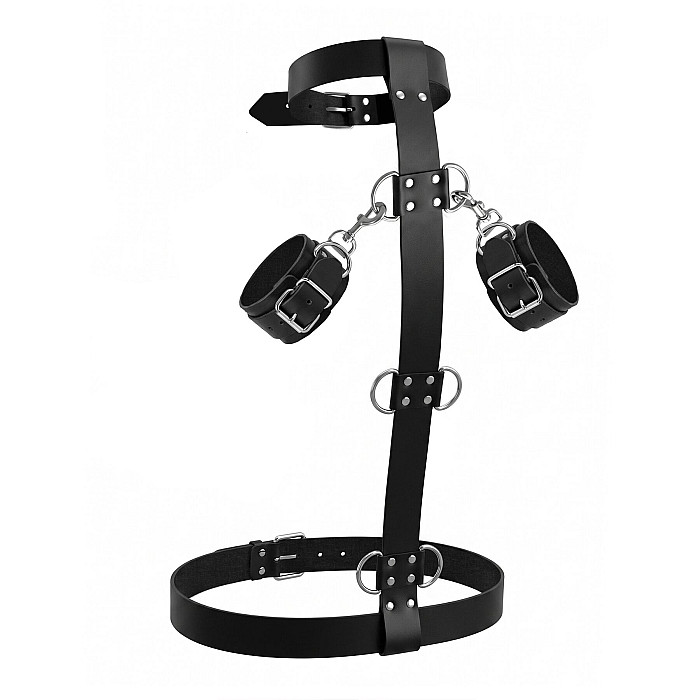 Бондажный набор Art of Sex - Shandy L-2XL, экокожа, черный