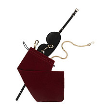 Набор для BDSM Bedroom Fantasies: Bondage Suitcase 13 Pcs - Cow Leather